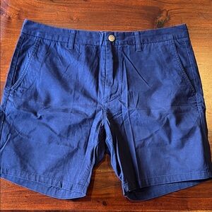 Bonobos Navy Flat-Front Chino 7” Shorts